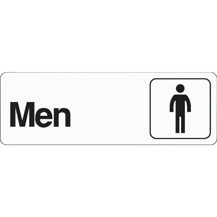 Hy-Ko Deco Series Plastic Restroom Sign, Men