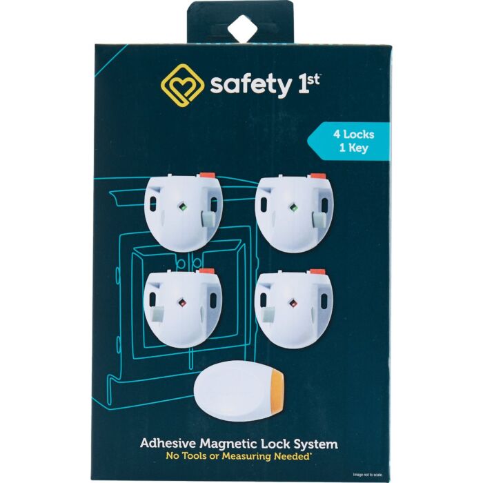 Safety 1st Plastic Adhesive Magnetic Lock System (4-Lock Set)
