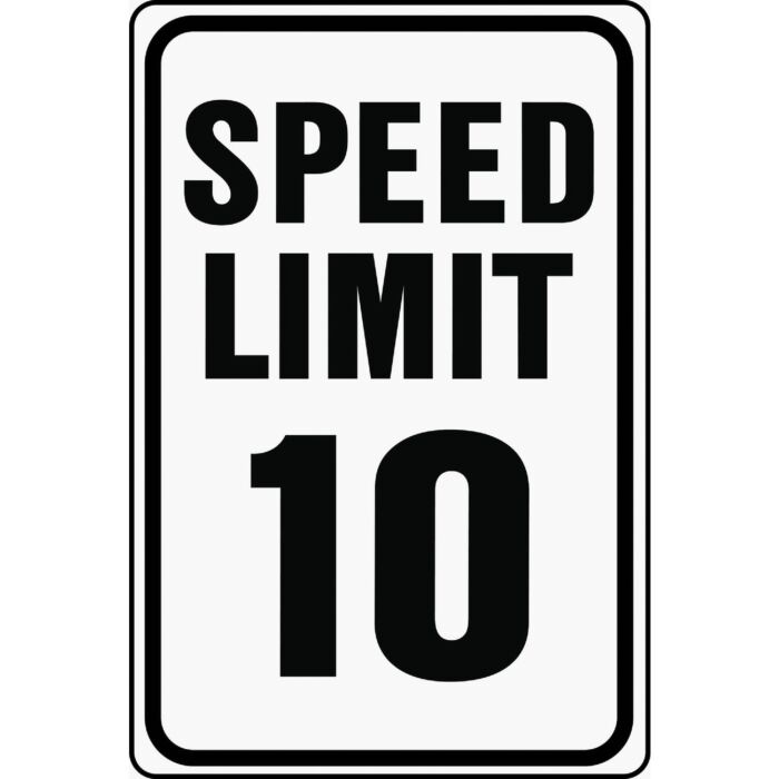 HY-KO Hy-Ko Heavy-Duty Aluminum Sign, Speed Limit 10