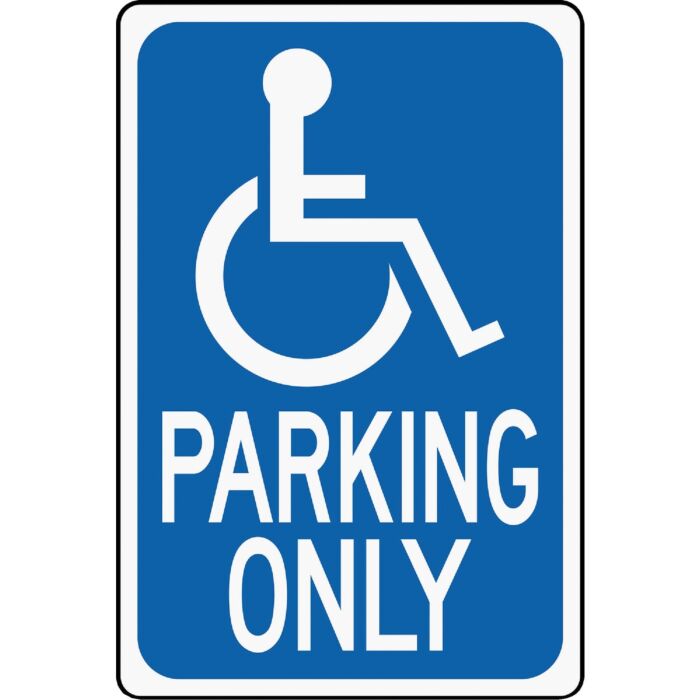 HY-KO Hy-Ko Heavy-Duty Aluminum Sign, Handicap Parking Only