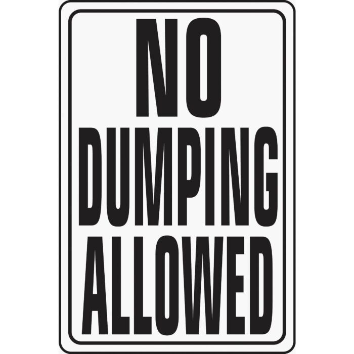 HY-KO Hy-Ko Heavy-Duty Aluminum Sign, No Dumping Allowed