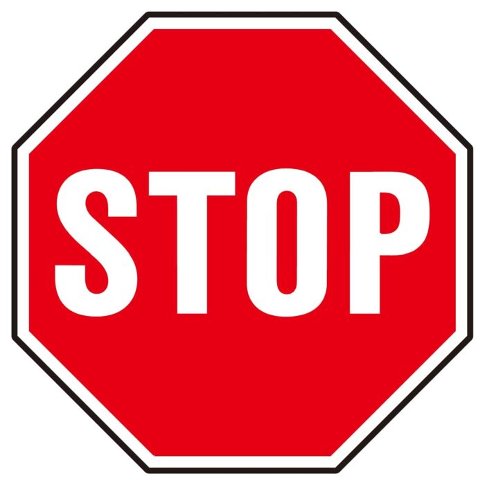 HY-KO Aluminum Pole 24 in Octagon Slop Sign