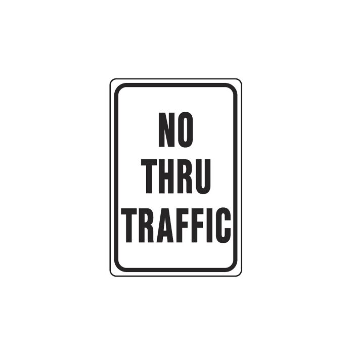 HY-KO Aluminum Pole 18 in No-Through Traffic Sign