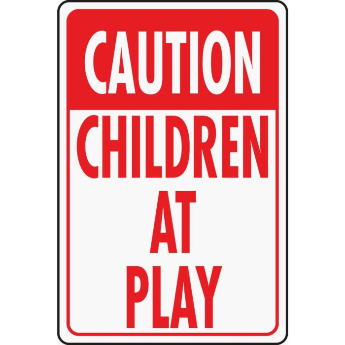 HY-KO Hy-Ko Heavy-Duty Aluminum Sign, Caution Children At Play
