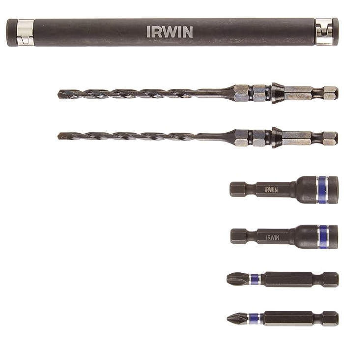Irwin Impact Tapcon Installation Drill / Drive Sets, IMPACT TAPCON DRILL-DRIVE 7PC SET CLAM