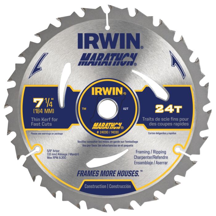 Irwin 24T Marathon Circular Saw Blade - 7-1/4 in.