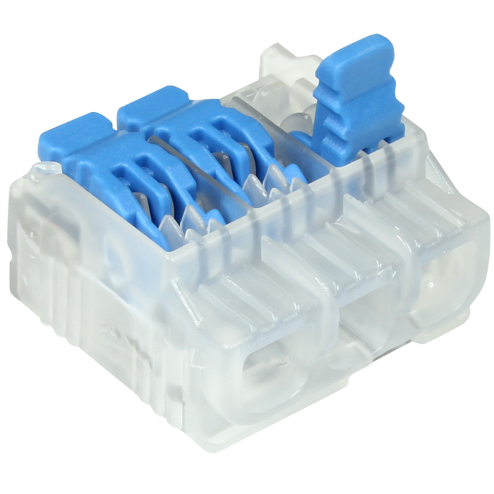 Ideal Industries Lever Wire Conn Blue 3 Wire 50pk