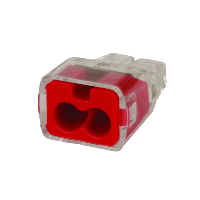 Ideal Industries In-Sure® Push-In Wire Connector, Model 32 2-Port Red, Jar of 300