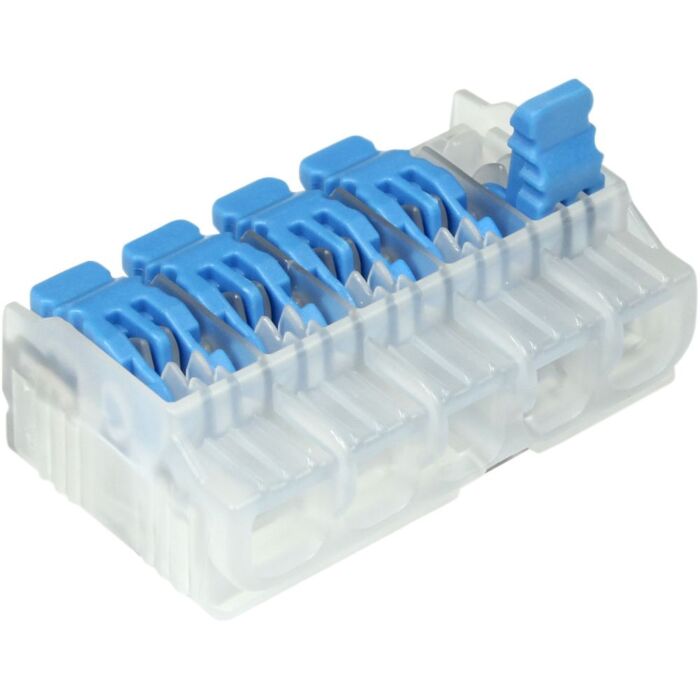Lever Wire Conn Blue 5 Wire 75pk