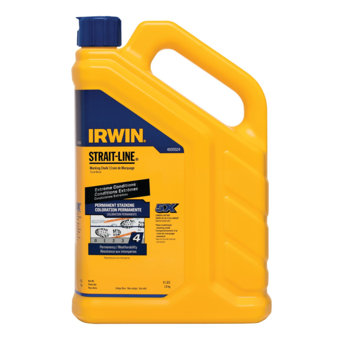 Irwin Strait-Line Permanent Staining Marking Chalk (Indigo Blue) 4 lb