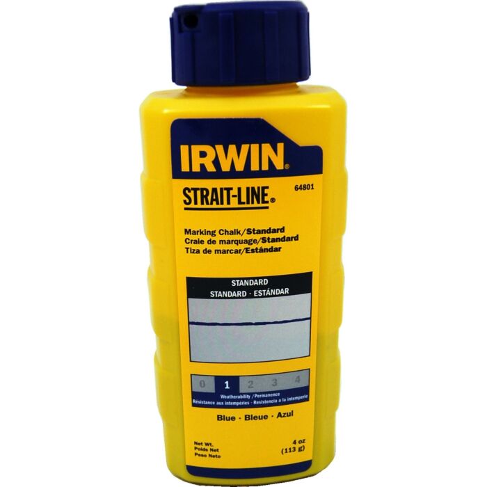 Irwin IRWIN Strait-Line Standard Marking Chalk, Blue, 4-Ounce