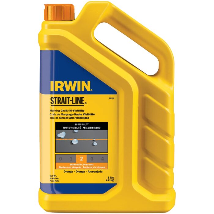 Irwin IRWIN Strait-Line Standard Marking Chalk, 5-Pound, Fluorescent Orange