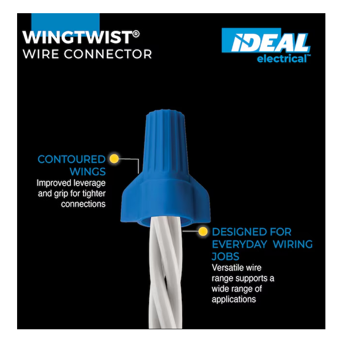 Ideal Industries WingTwist Wire Connector (Blue - 10pk)