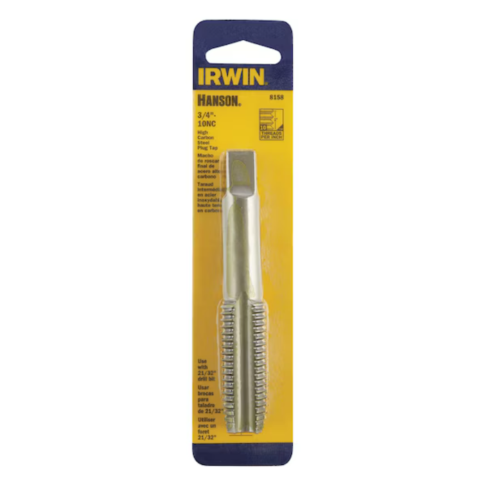 IRWIN NC Fractional Plug Tap - 3/4"-10