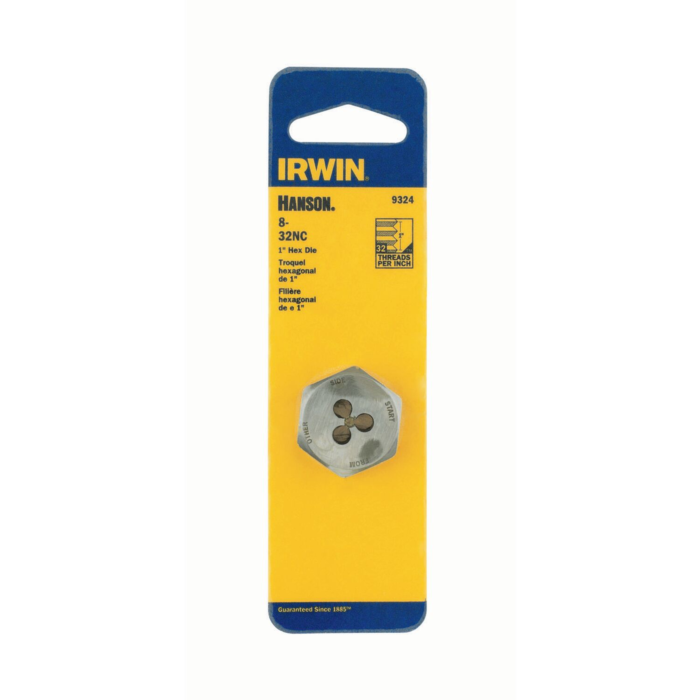 Irwin IRWIN Die 8-32Nc 1" Hex