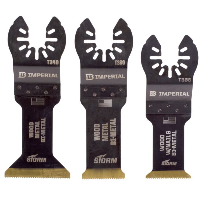 Imperial Blades IBOATV-6 One Fit™ Storm Titanium Metal/Wood Variety Pack, 6PC + Free Case
