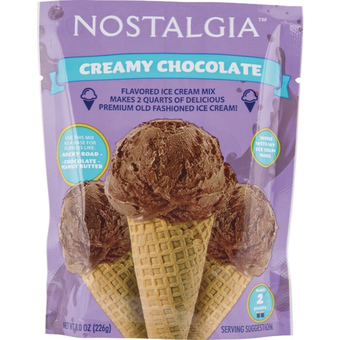 Nostalgia 8 Oz. Chocolate Individual Ice Cream Packets