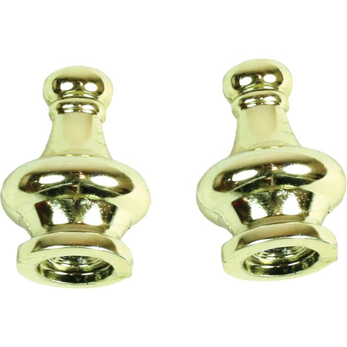 Jandorf Brass Pyramid Lamp Finial (2-Pack)