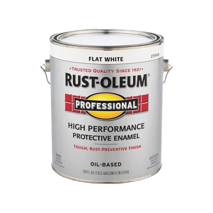 Rustoleum Professional Oil-Based Protective Enamel (Flat - White) 1 gal