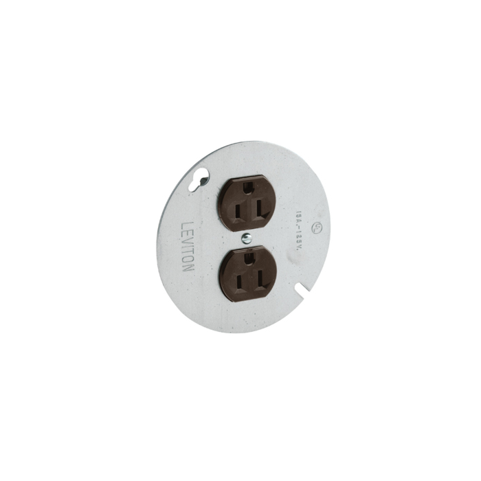 Leviton 15 Amp Duplex Receptacle/Outlet, Commercial Grade, Self-Grounding