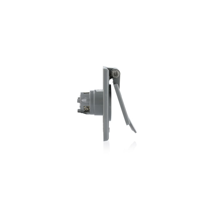 Leviton 15 Amp, 125 Volt, Power Inlet Receptacle, Straight Blade, Industrial Grade