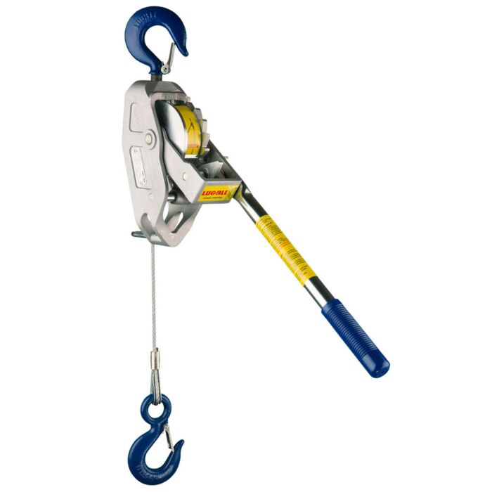 Lug-All 0.5 ton 1000 lb Heavy Duty Ratcheting Cable Hoist