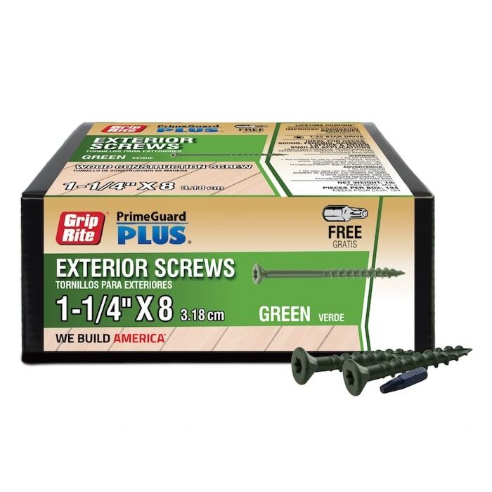 Grip-Rite Deck Screw 1-1/4" 1lb PG Green