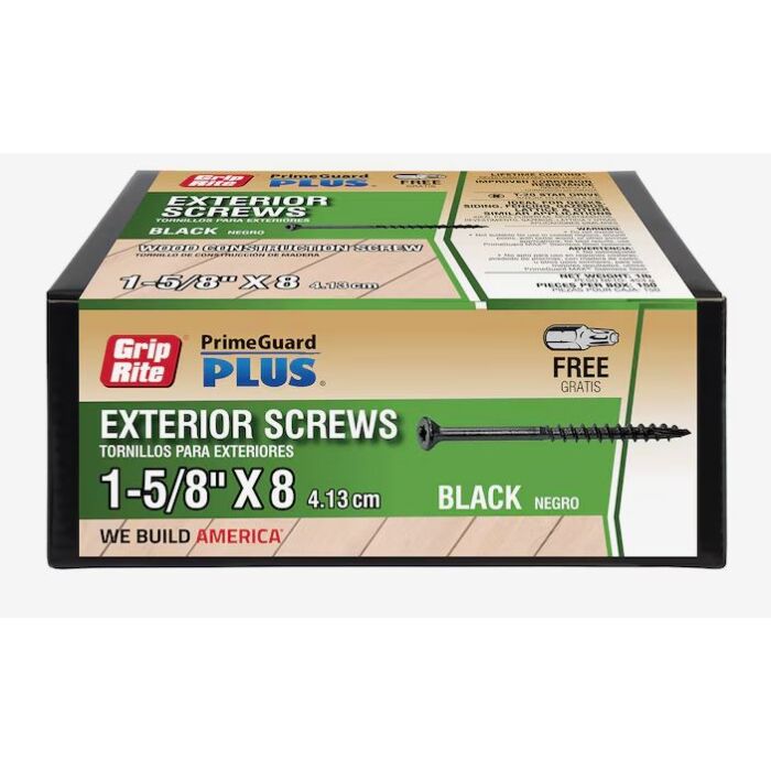 Grip-Rite Deck Screw 1 5/8" Torx 1lb Black