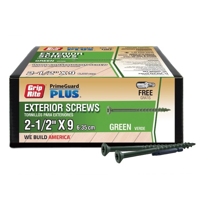 Grip-Rite T25 Star Deck Screw (Green - 1 lb) #9 x 2-1/2 in.