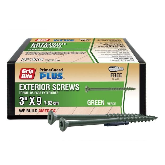 Grip-Rite T25 Star Deck Screw (Green - 1 lb) #9 x 3 in.