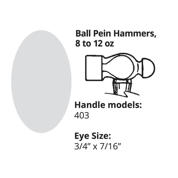 LINK HANDLES 12" Handle - Ball Pein Machini