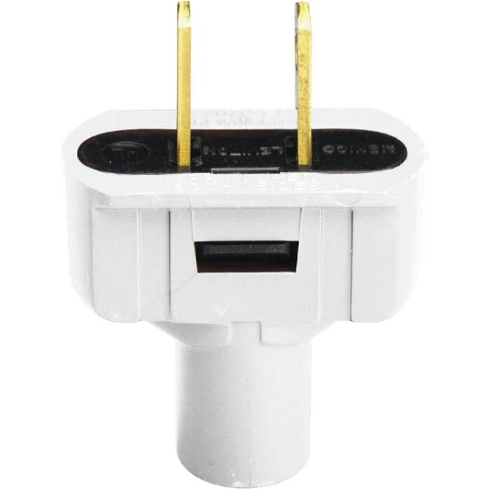 Leviton 15 Amp Non-Polarized Plug, Non-Grounding, White