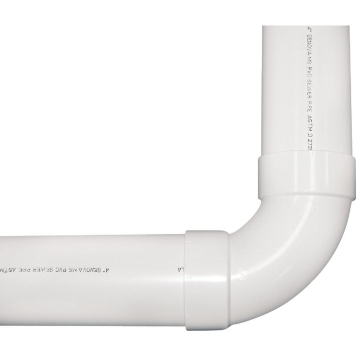 IPEX 4 In. SDR 35 90 Deg. PVC Sewer and Drain Sanitary Elbow (1/4