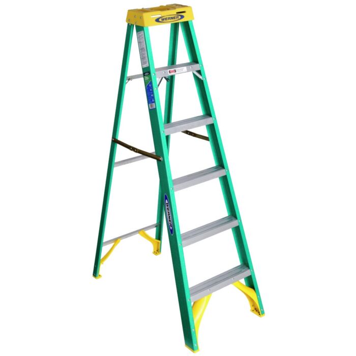 Werner Type II Fiberglass Step Ladder - 6 ft