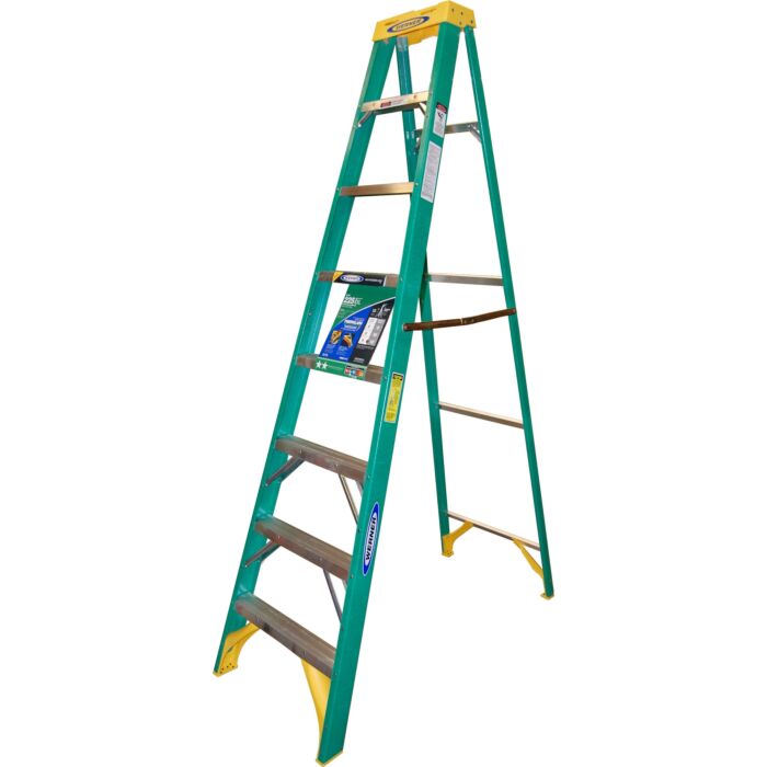 Werner Type II Fiberglass Step Ladder - 8 ft