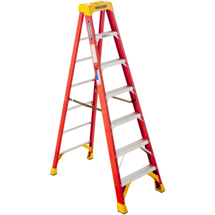 Werner Type IA Fiberglass Step Ladder - 7 ft