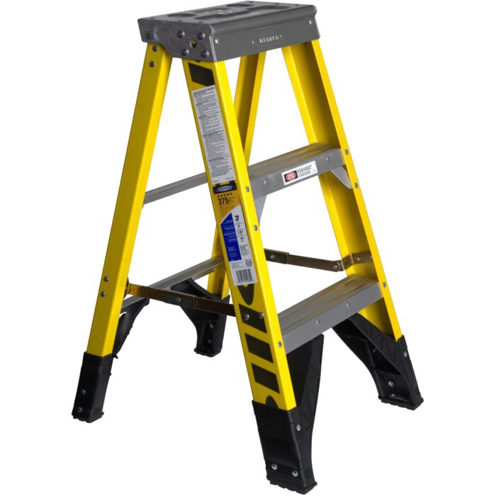 Werner Type IAA Fiberglass Step Ladder - 3 ft