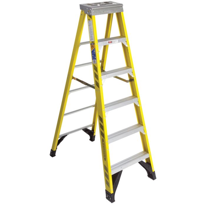 Werner Type IAA Fiberglass Step Ladder - 6 ft