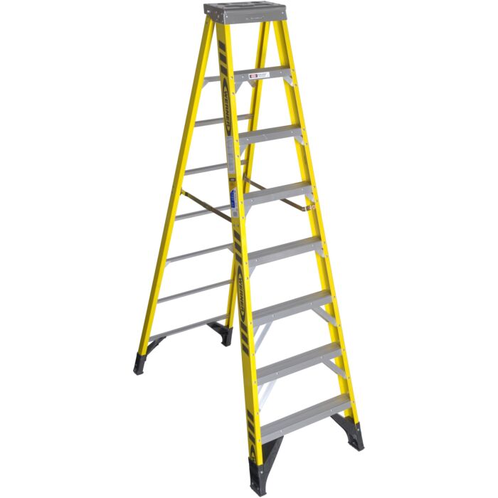 Werner Type IAA Fiberglass Step Ladder - 8 ft