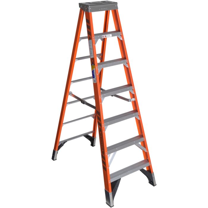 Werner Type IAA Fiberglass Step Ladder - 7 ft