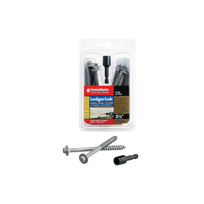 Ledger Board Screw 3 5/8" 12pk
