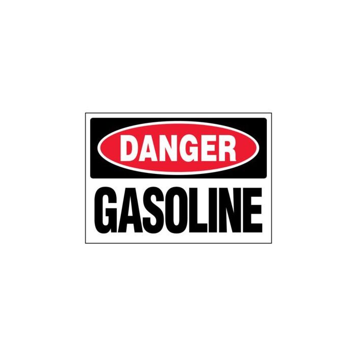 SETON Danger Gasoline Tank Warning Label