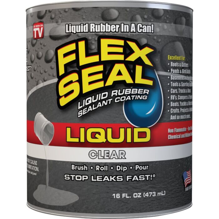 Flex Seal Liquid Rubber Sealant (Clear) 1 pt