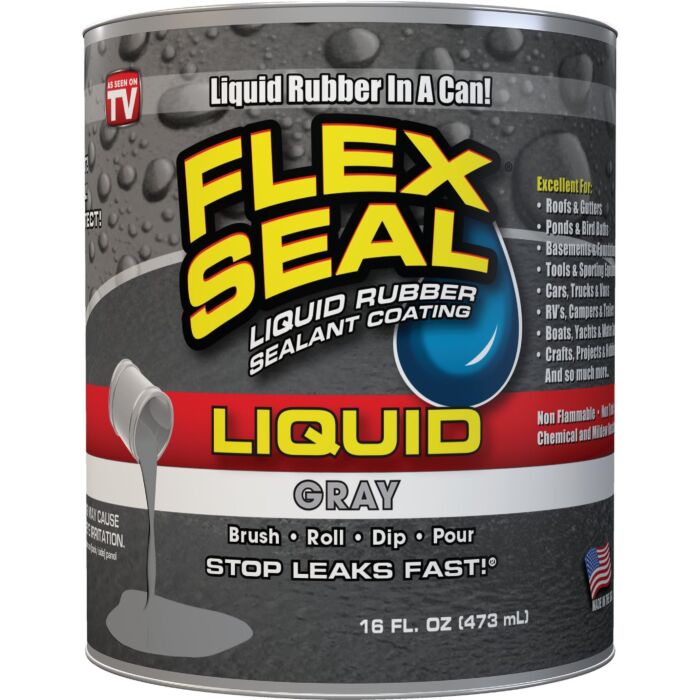 Flex Seal Liquid Rubber Sealant (Gray) 1 pt
