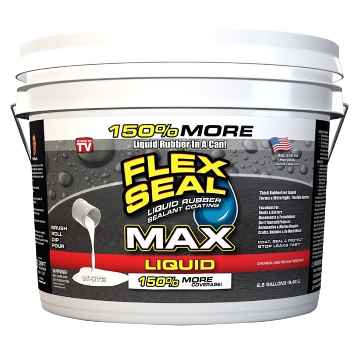 Flex Seal Liquid MAX Rubberized Coating (White) 2.5 gal