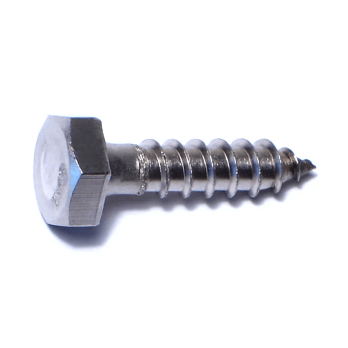1/4" x 1" Hex Head, Lag Screw, Stainless Steel 