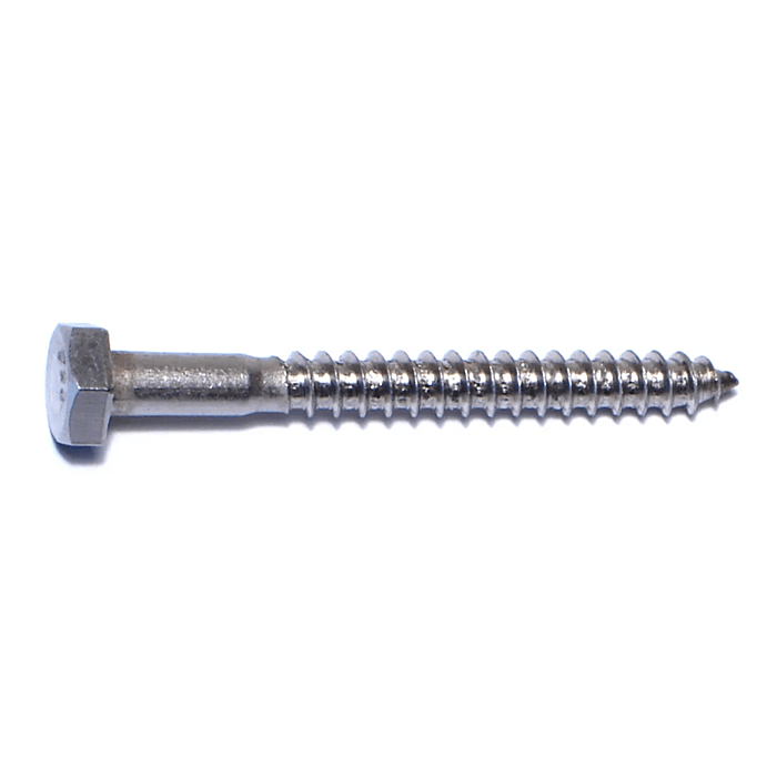 1/4" x 2-1/2" Hex Head, Lag Screw, Stainless Steel 