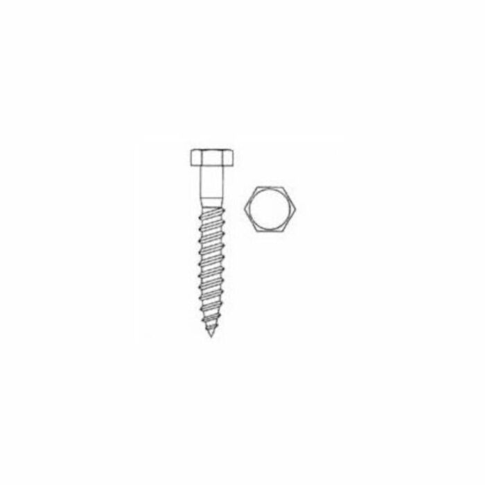 Titan™ 3/8-7 Hex 6 in Low Carbon Steel Lag Screw