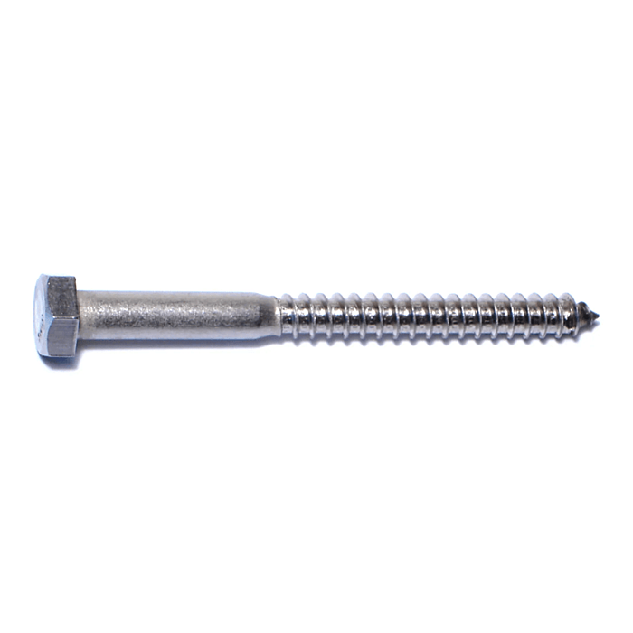 5/16" x 3-1/2" Hex Head, Lag Screw, Stainless Steel 