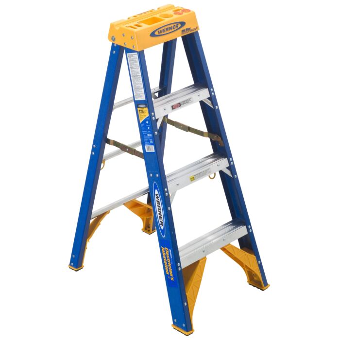 Werner Type IAA Fiberglass Electricians JobStation Ladder - 4 ft